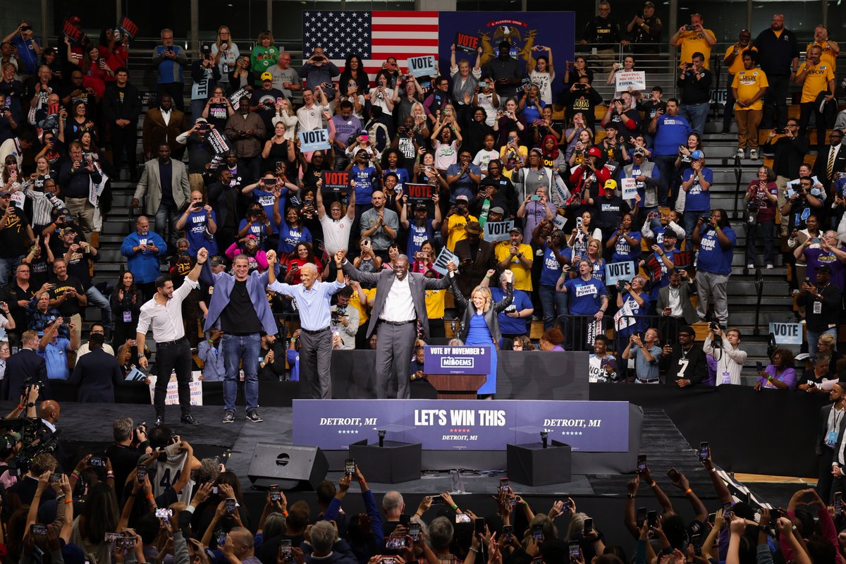 It was good to be back in Michigan to support @JocelynBenson as your next Governor and @AbdulElSayed as your next U.S. S
